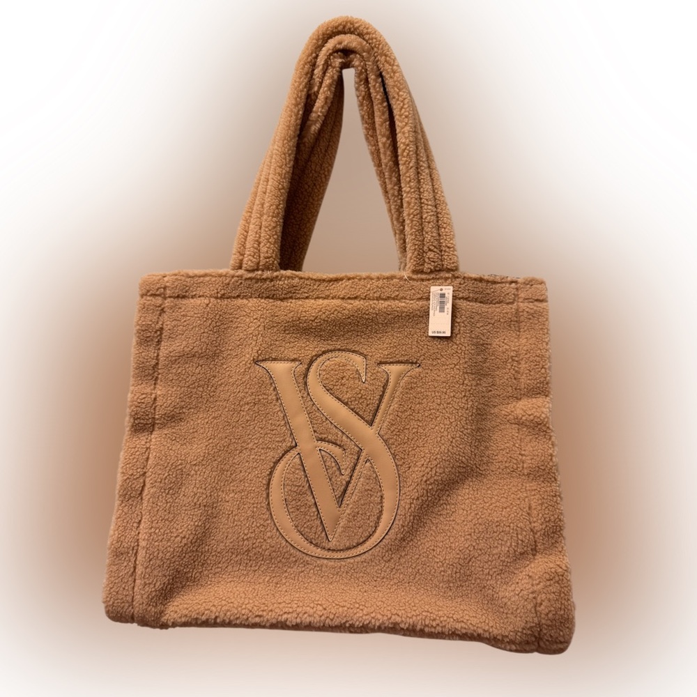 NWT Victoria's Secret Brown Sherpa Tote